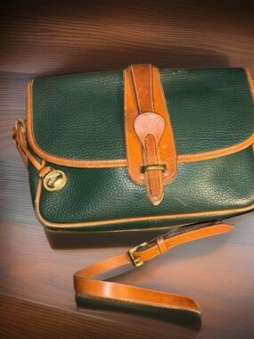 vintage Dooney & Bourke All-Weather Leather Equestrian Bag